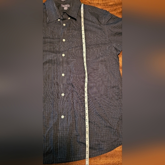 Eddie Bauer Navy Wrinkle Resistant Classic Fit Long Sleeve Size Large Cotton - Picture 13 of 13